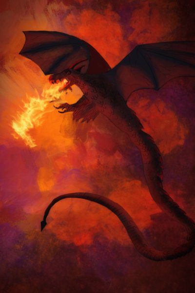 Fire Dragon, 2022 (digital) af Roberta Murray