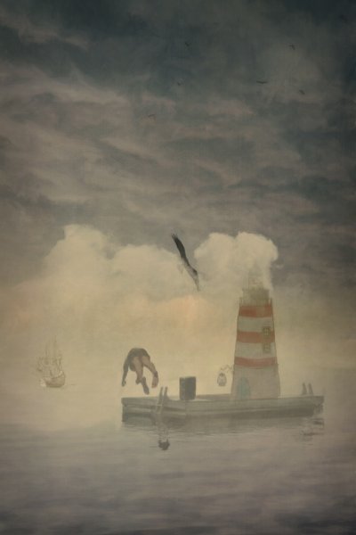 Fiskedykker, 2022 (digital) af Roberta Murray