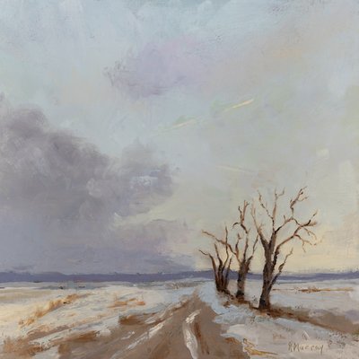 In The Shadows Of The Day, 2023 (olie på lærred) af Roberta Murray