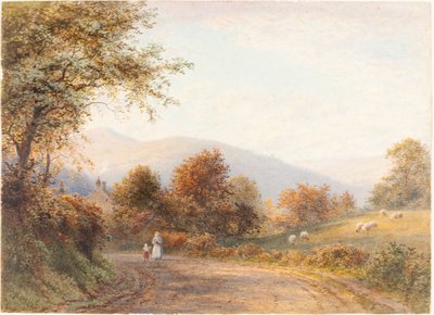 Vejen ind i Abergavenny fra Llanfoist af Roberto Angelo Kittermaster Marshall
