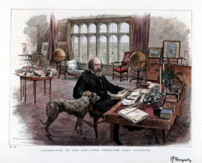 Alfred Lord Tennyson 1809-1892, digterpristager, 1884. af Roberts