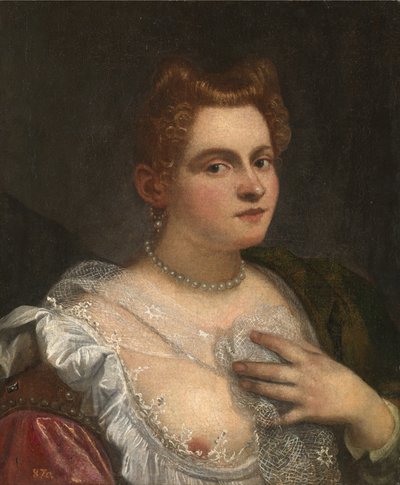 Selvportræt ung venetiansk kvinde, ca. 1580. af Robusti