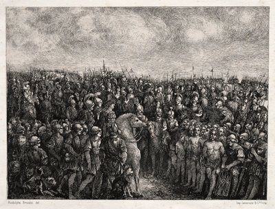Cæsar og hans fanger, 1878. af Rodolphe Bresdin