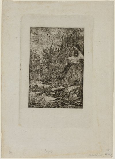 Entering a Village, fra Revue Fantaisiste af Rodolphe Bresdin