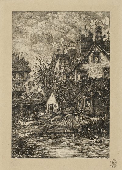 Entering a Village, fra Revue Fantaisiste af Rodolphe Bresdin