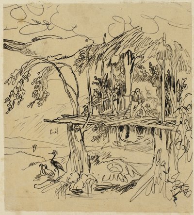 Etruskisk landsby af Rodolphe Bresdin