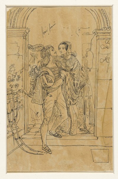 Romeo og Juliette i 1400-tals kostume af Rodolphe Bresdin