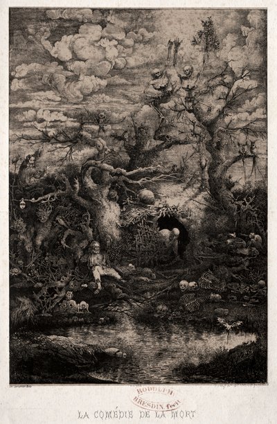 Dødens komedie, 1854. af Rodolphe Bresdin