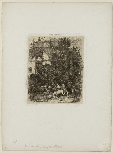 Huset med den buede facade, fra Revue Fantaisiste af Rodolphe Bresdin