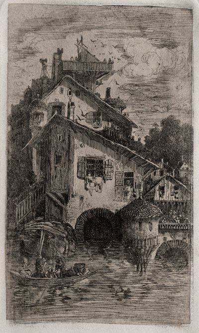 Møllen, 1866. af Rodolphe Bresdin