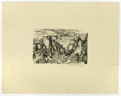 Uden titel (muligvis Cæsar og hans legioner) af Rodolphe Bresdin