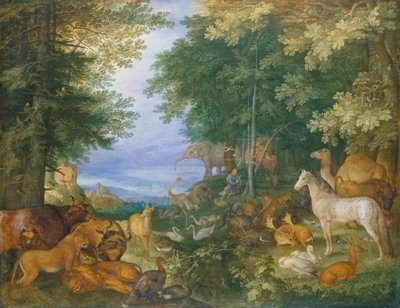 Orfeus charmerer dyrene med sin musik af Roelandt Jacobsz. Savery