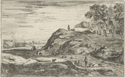 Ansigt udenfor Haarlem Buyten Haerlem (titel på objekt) Landskaber i det nordlige Holland (Roelant Roghman) (serietitel) af Roelant Roghman