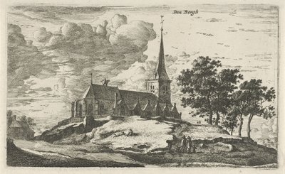 Kirke i Nederhorst den Berg Den Bergh (titel på objekt) Landsbyscener i det nordlige Holland (serietitel) af Roelant Roghman