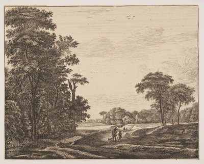 Planche 2, fra Seks udsigter i skoven i Haag af Roelant Roghman