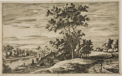 Udsigt nær Kampen, plade 4 fra Views of Dutch Villages af Roelant Roghman