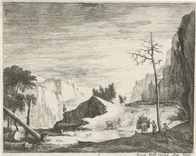 Vej i et bjerglandskab Tyrolske landskaber (serietitel) af Roelant Roghman