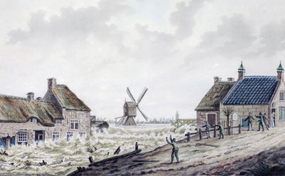 Oversvømmelse efter digebrud af Roelof van der Meulen