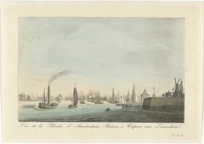 Udsigt over havnen i Amsterdam Vue de la Rhade d