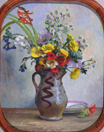 Sommerblomster, ca. 1922 (olie om bord) af Roger Eliot Fry
