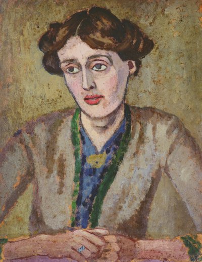 Virginia Woolf (1882-1941) (olie om bord) af Roger Eliot Fry