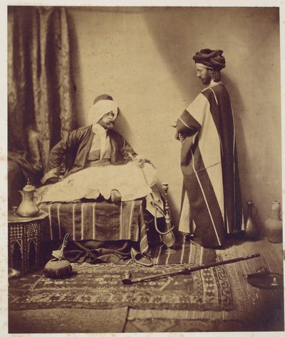 En samtale mens du ryger, 1858 af Roger Fenton