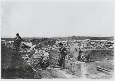 En stille dag i Mortar Battery, Krim af Roger Fenton