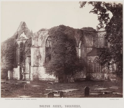 Bolton Abbey, Yorkshire, ca. 1857 (albumintryk) af Roger Fenton