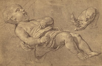 [Tegning af en baby og to voksenhænder af Philippe de Campaigne]. af Roger Fenton