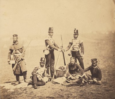 Engelsk infanteri, der stabler geværer af Roger Fenton