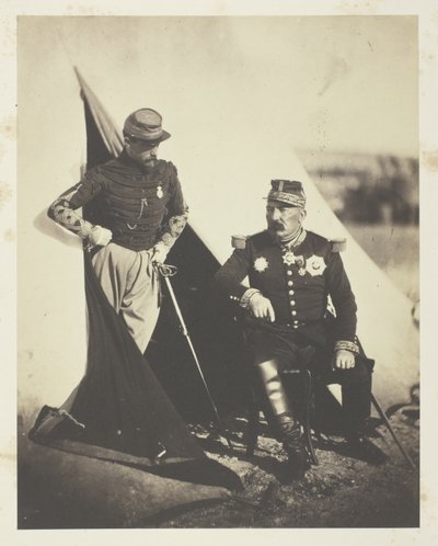General Bosquet og kaptajn Dampière af Roger Fenton