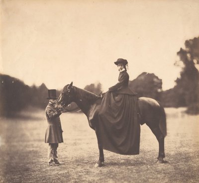 Dame til hest, 1850