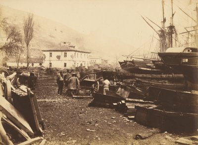 Landing Place, Ordnance Wharf, Balaklava af Roger Fenton