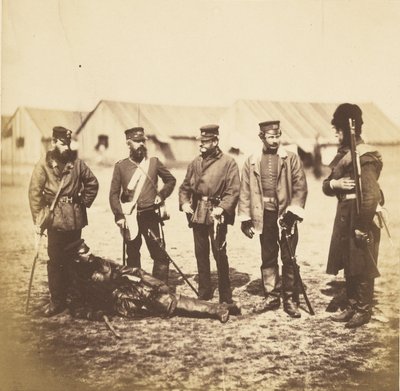 Oberstløjtnant Munro og officerer fra 39. regiment af Roger Fenton