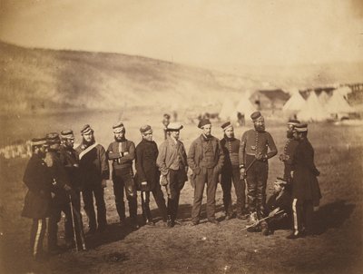 Major Burton og officerer fra 5. Dragon Guards af Roger Fenton