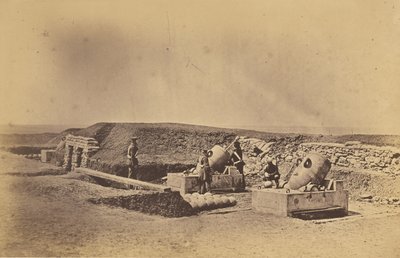 Morterbatterier foran Picquet House, lette division af Roger Fenton