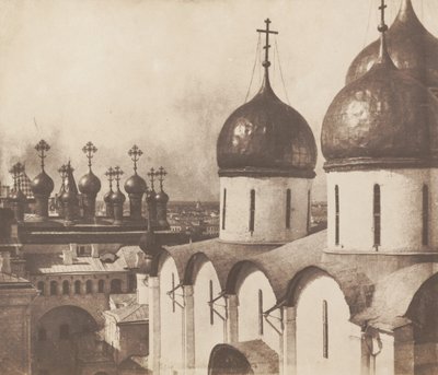 Moskva, kupler af kirker i Kreml, 1852. af Roger Fenton