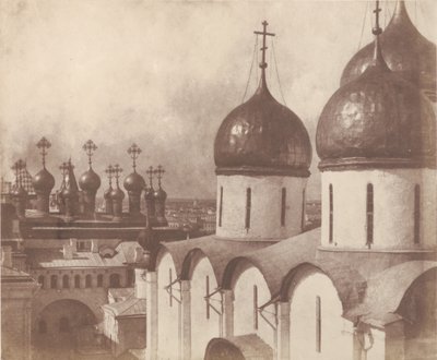 Moskva, kupler af kirker i Kreml, 1852. af Roger Fenton