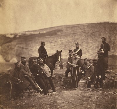 Officerer og mænd fra 8. husar. af Roger Fenton
