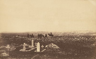 Betjente på udkig ved Cathcarts Hill af Roger Fenton