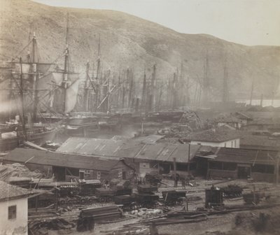 Jernbaneskure og værksteder, Balaklava af Roger Fenton