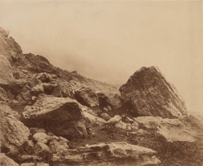 Rocken End i en storm, Isle of Wight, ca. 1853 (foto) af Roger Fenton