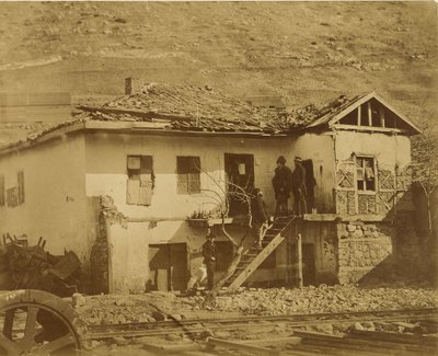 Det gamle posthus, Balaklava. af Roger Fenton