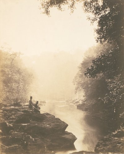 Wharfe and Pool, Below the Strid, 1854. af Roger Fenton