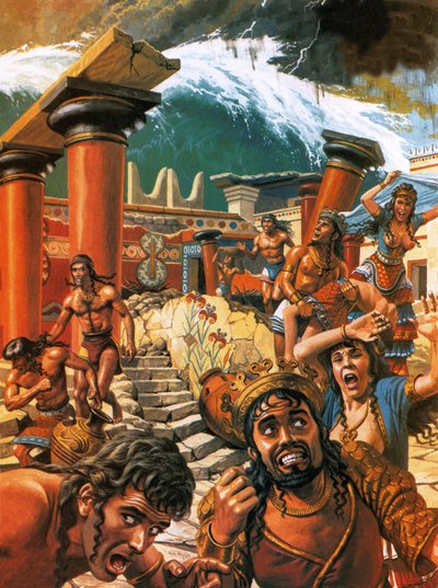 En flodbølge, der ødelagde en by på Kreta i det 15. århundrede f.Kr. af Roger Payne