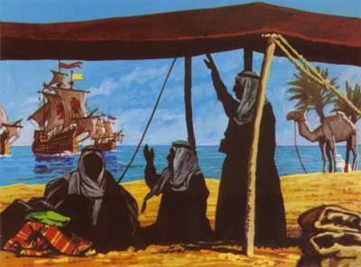 Vasco Da Gama (farvelitografi) af Roger Payne