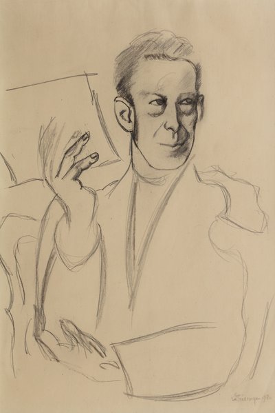 Tutkimus Jean-Louis Gampertin muotokuvaa varten af Roger de La Fresnaye