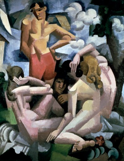 De badende, 1912. af Roger de La Fresnaye