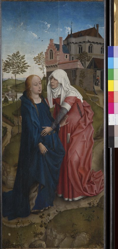 Visitationen, ca. 1435 (tempera og olie på træ) af Rogier van der (workshop of) Weyden