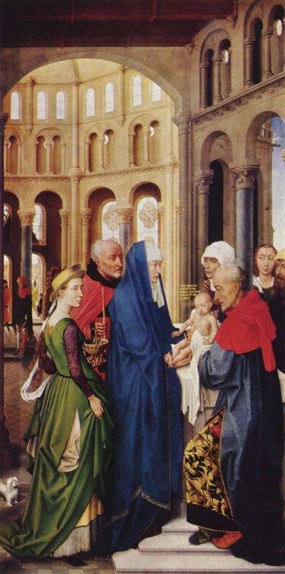 Columba-Altar: Darbringung im Tempel af Rogier van der Weyden